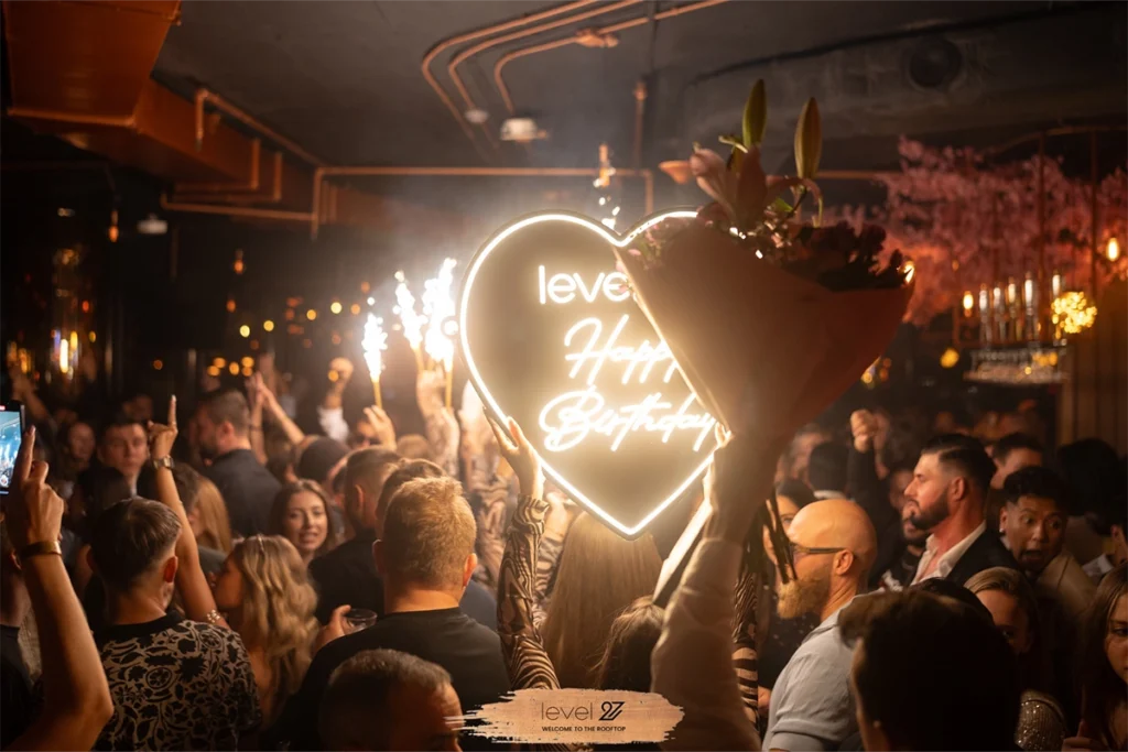 A birthday party at level 27, one of Warsaw's most prestigious clubs